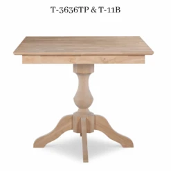 T-3636TP 36″x 36″ Square Table -Wilmington T 3636TP 1