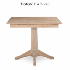 T-3636TP 36″x 36″ Square Table -Wilmington T 3636TP 2