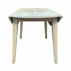 T-42DL 42 Inch Round Drop Leaf Table -Wilmington T 42DL Leafs down