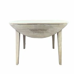 T-42DL 42 Inch Round Drop Leaf Table -Wilmington T 42DL Side one down