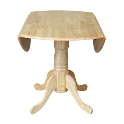 T-42DP 42″ Round Drop Leaf Table 16 T-42DP 42″ Round Drop Leaf Table -Wilmington T01 42DP TWO LEAVES DOWN