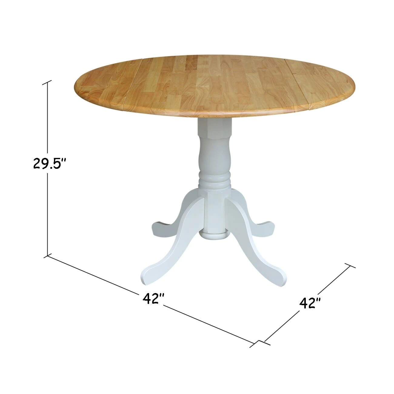 T-42DP 42″ Round Drop Leaf Table 5 T-42DP 42″ Round Drop Leaf Table - Image 5