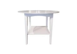 T128-44R-36 Hampton Seaside Pub Table In Chalk And White