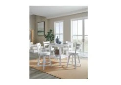 T128-44R-36 Hampton Seaside Pub Table In Chalk And White -Wilmington T128 44R 36 S08 800S