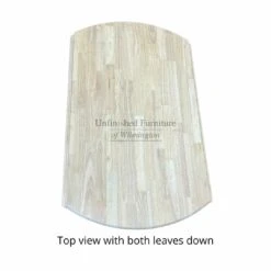 T-42DL 42 Inch Round Drop Leaf Table -Wilmington Top view with leaves down