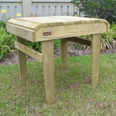 Weathercraft Pressure Treated Pine Side Table With Stainless Hardware RTA