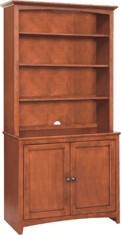 1625 36″ McKenzie Alder Cabinet -Wilmington mckBook36inCabinetHutch
