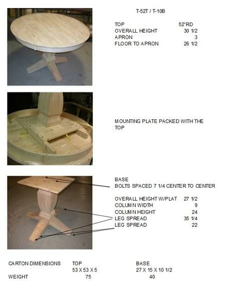 T-10B Java Table Base 5 T-10B Java Table Base - Image 5